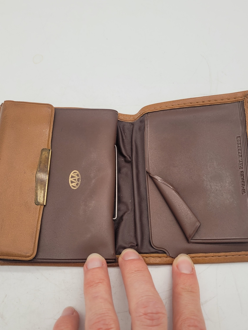 1980s bifold SecretaryStyle Vinyl Wallet Fold Out ID Sleeves AAA Promo Vitronic